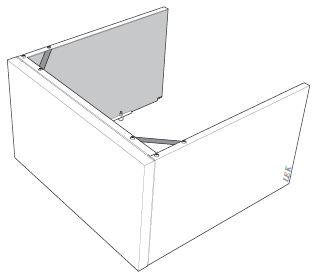 Nibe CACHE H245 596X587CACHE SUPERIEURE FINITION PAC :PLAFOND HSP 2,3